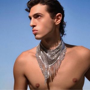 NWT NWT Rabanne x HM Metal-mesh Triangle Scarf with Fringe